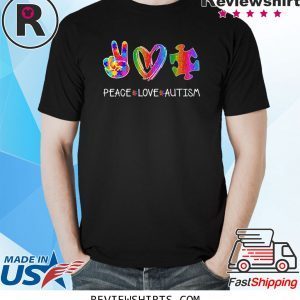 Peace Love Autism Awareness Unisex T-Shirts