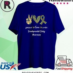 Peace Love Cure Purple Ribbon Developmental Delay Awareness 2020 T-Shirts