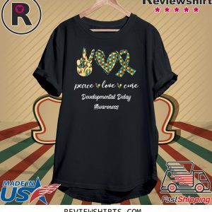 Peace Love Cure Purple Ribbon Developmental Delay Awareness 2020 T-Shirts