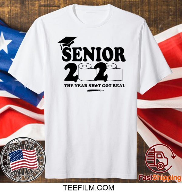 Senior Shirt Class of 2020 T Shirt Funny Social Distancing Stay at Home Quarantined T-Shirt