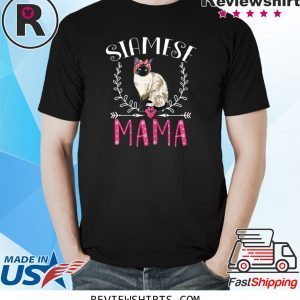 Siamese Mama Graphic Cat Lover Gifts For Mom Tee Shirt