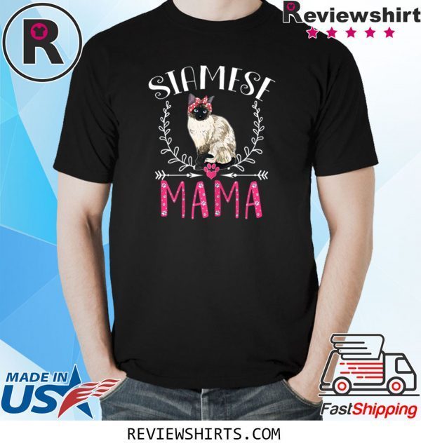 Siamese Mama Graphic Cat Lover Gifts For Mom Tee Shirt