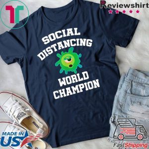 Social Distancing World Champion Funny Introvert Flu T-Shirt