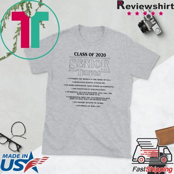 Stranger Things 3 Class of 2020 Senior Things Tee Shirts