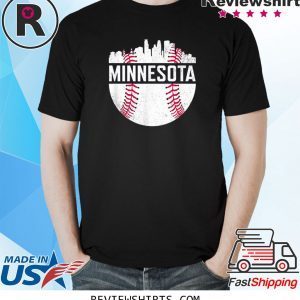 Vintage Minnesota Baseball Minneapolis Twin City Skyline 2020 TShirt