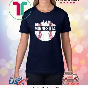 Vintage Minnesota Baseball Minneapolis Twin City Skyline 2020 TShirt