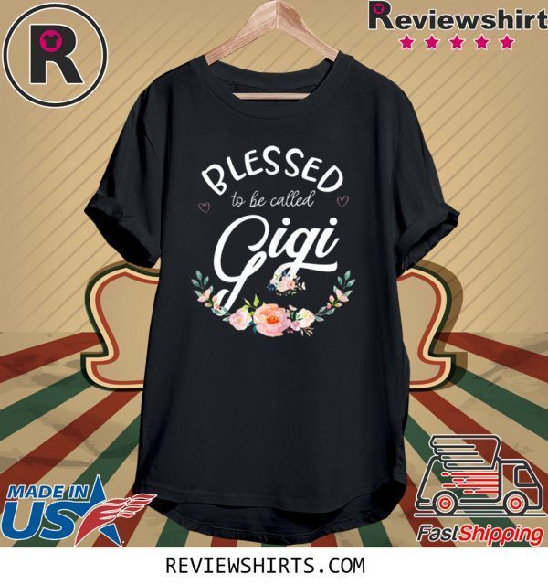 Womens Blessed Gigi Floral Grandma Mother's Day 2020 Shirt