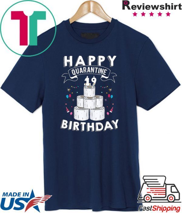 19th Birthday Gift Idea Born in 2001 Happy Quarantine Birthday 19 Years Old T Shirt Social Distancing T Shirt