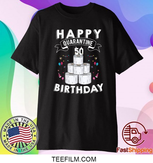 50th Birthday Gift Idea Born in 1970 Happy Quarantine Birthday 50 Years Old T Shirt Social Distancing T Shirt