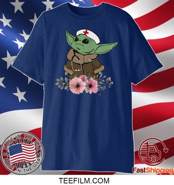 Baby Yoda Nurse Clipart T-Shirt