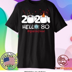 Born in 1940 Birthday Gift Idea 2020 Hello 80 Toilet Paper Birthday Cake Quarantined Social Distancing Classic T Shirt