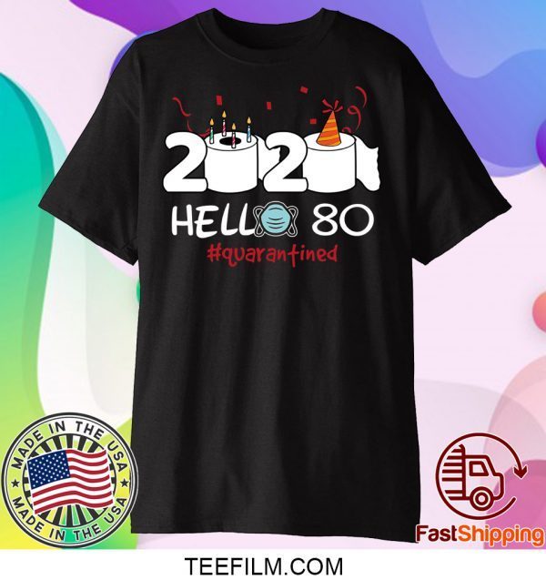 Born in 1940 Birthday Gift Idea 2020 Hello 80 Toilet Paper Birthday Cake Quarantined Social Distancing Classic T Shirt