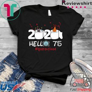 Born in 1945 Birthday Gift Idea 2020 Hello 75 Toilet Paper Birthday Cake Quarantined Social Distancing Classic T Shirt