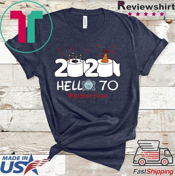 Born in 1950 Birthday Gift Idea 2020 Hello 70 Toilet Paper Birthday Cake Quarantined Social Distancing Classic T Shirt