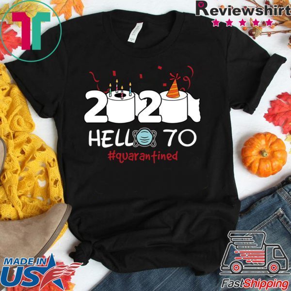 Born in 1950 Birthday Gift Idea 2020 Hello 70 Toilet Paper Birthday Cake Quarantined Social Distancing Classic T Shirt