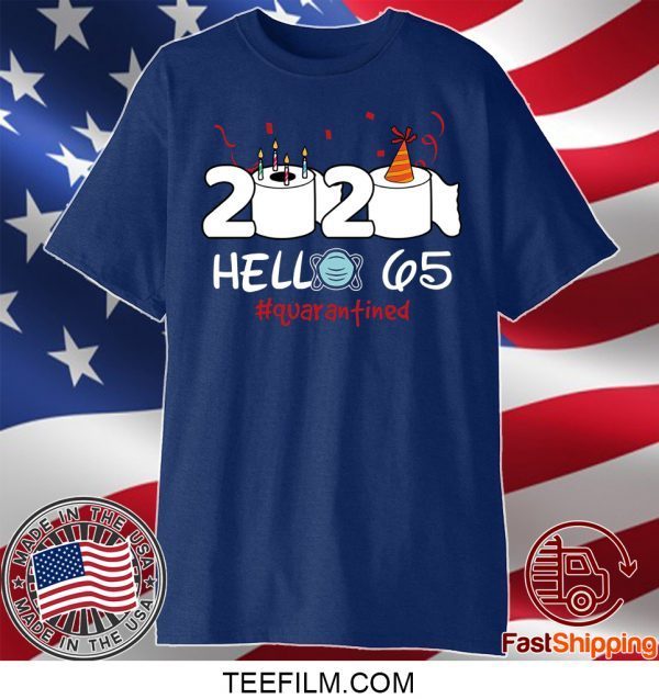 Born in 1955 Birthday Gift Idea 2020 Hello 65 Toilet Paper Birthday Cake Quarantined Social Distancing Classic T Shirt