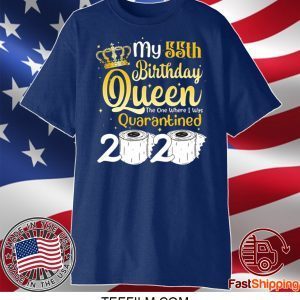 Born in 1965 My 55th Birthday Queen The One Where I was Quarantined Birthday 2020 T-Shirt