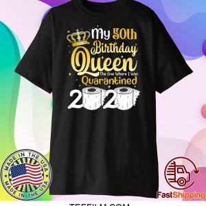 Born in 1970 My 50th Birthday Queen The One Where I was Quarantined Birthday 2020 T-Shirt