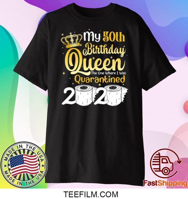 Born in 1970 My 50th Birthday Queen The One Where I was Quarantined Birthday 2020 T-Shirt