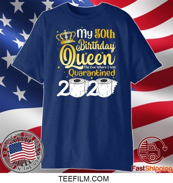 Born in 1970 My 50th Birthday Queen The One Where I was Quarantined Birthday 2020 T-Shirt