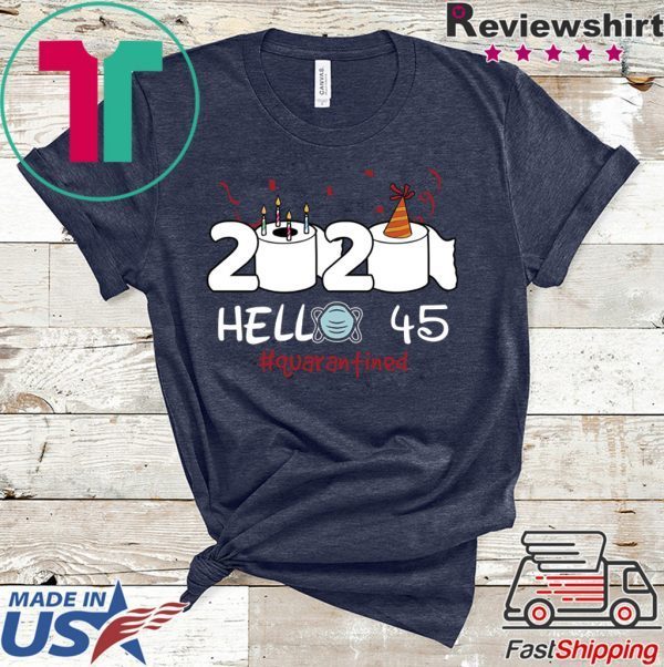 Born in 1975 Birthday Gift Idea 2020 Hello 45 Toilet Paper Birthday Cake Quarantined Social Distancing Classic T Shirt