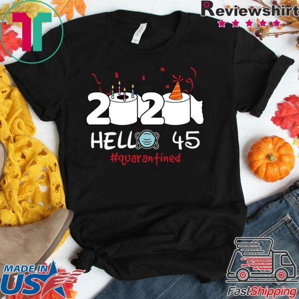 Born in 1975 Birthday Gift Idea 2020 Hello 45 Toilet Paper Birthday Cake Quarantined Social Distancing Classic T Shirt