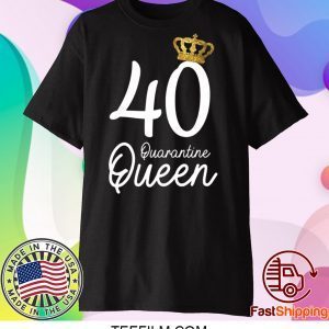 Born in 1980 My 40th Birthday Quarantine Queen Social Distancing Birthday 2020 T-Shirt