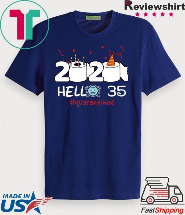 Born in 1985 Birthday Gift Idea 2020 Hello 35 Toilet Paper Birthday Cake Quarantined Social Distancing Classic T Shirt