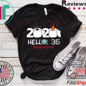 Born in 1985 Birthday Gift Idea 2020 Hello 35 Toilet Paper Birthday Cake Quarantined Social Distancing Classic T Shirt