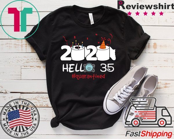 Born in 1985 Birthday Gift Idea 2020 Hello 35 Toilet Paper Birthday Cake Quarantined Social Distancing Classic T Shirt