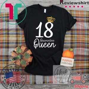 Born in 2002 My 18th Birthday Quarantine Queen Social Distancing Birthday 2020 T-Shirt