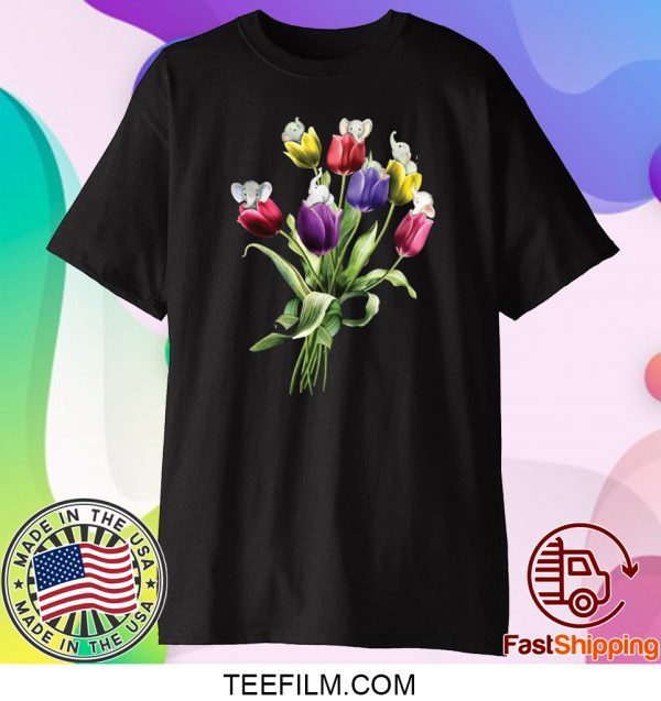 Elephant Tulip flowers shirt