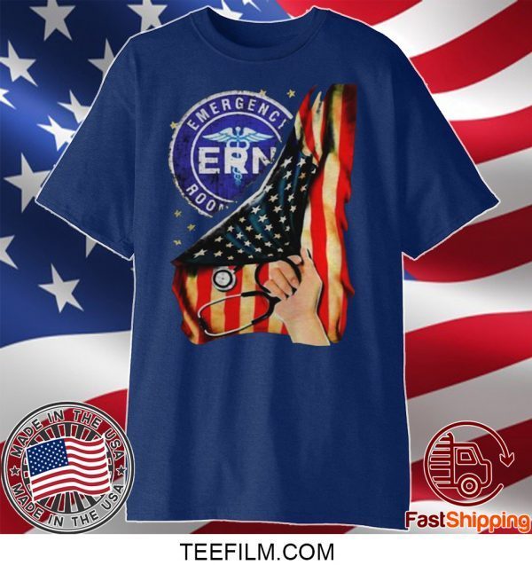 Emergency Room And American Flag T-shirt