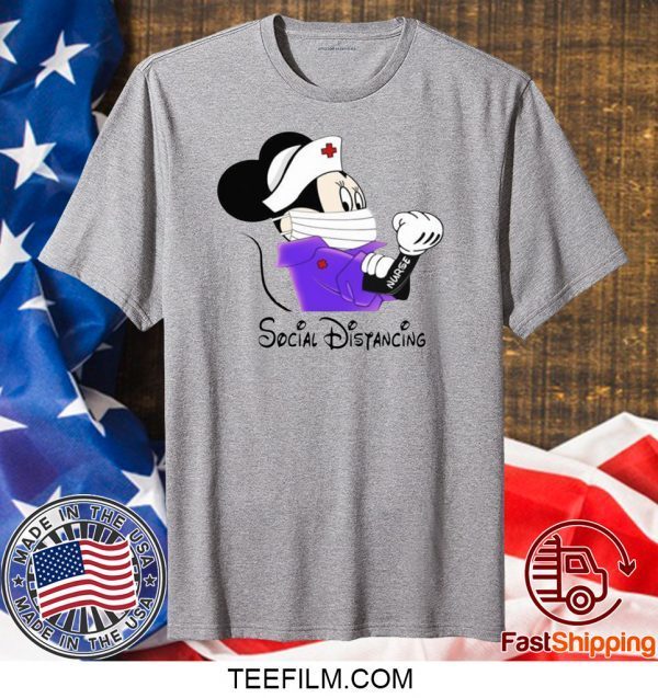 Mickey – Minnie Mouse Nurse Social Disyancing T-Shirt