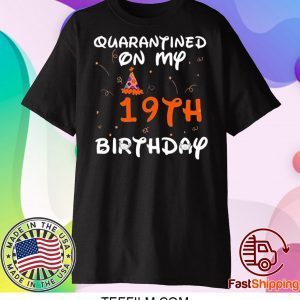 Quarantined On My 19th Birthday Born in 2001 Social Distancing Bday Top Birthday Gift 2020 T-Shirt