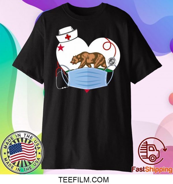 The Bear State Heart Flag Nurse Shirt