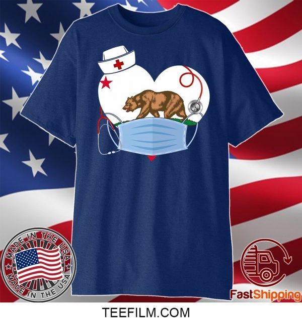 The Bear State Heart Flag Nurse Shirt