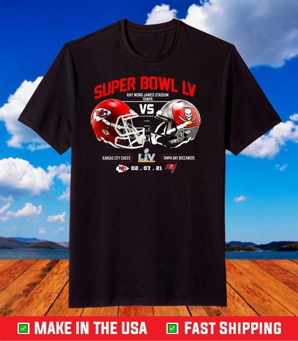 2021 Kansas City Chiefs Vs Tampa Bay Bucceeners Super Bowl LV Final NFL T-Shirt