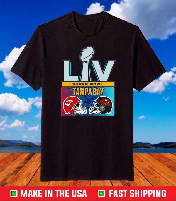 2021 Super Bowl 55 LV Tampa Bay Buccaneers Vs Kansas City Chiefs T-Shirt