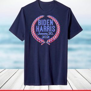 Biden Harris Inauguration 2021 Red White Blue Wreath T-Shirt