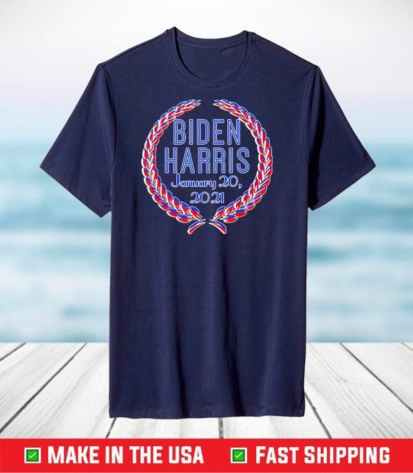Biden Harris Inauguration 2021 Red White Blue Wreath T-Shirt