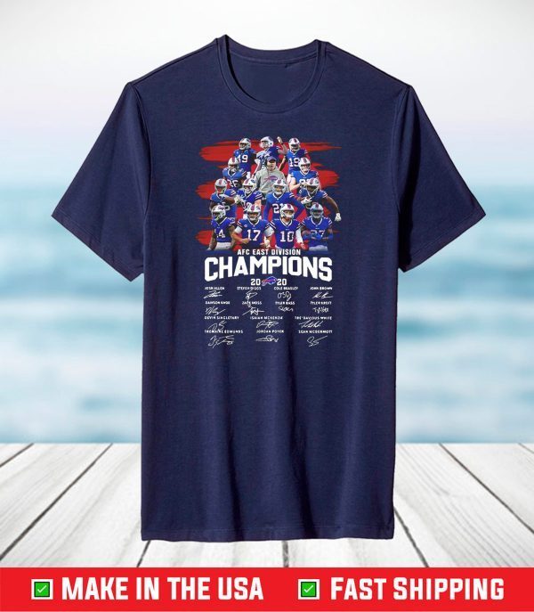 Buffalo Bills Champions 2020 AFC East Division Signature Shirt