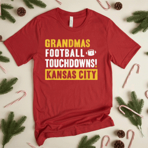 KC Grandma Touchdown Football Kansas City Gift for Moms Day T-Shirt