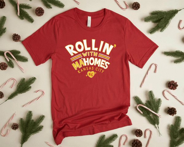 Kansas City Red Rollin' With Ma'homes KC Retro Styled Kc Fan T-Shirt