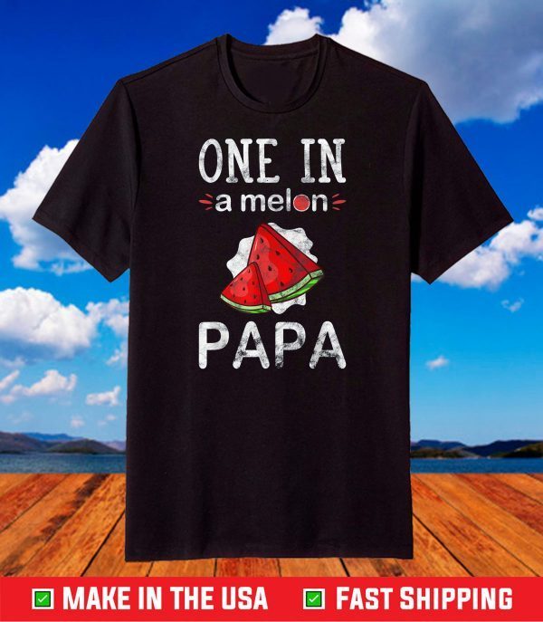 One In A Melon Papa Watermelon Dad Summer T-Shirt