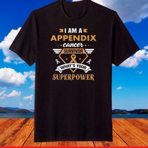 Appendix Cancer Awareness Survivor Ribbon T-Shirt