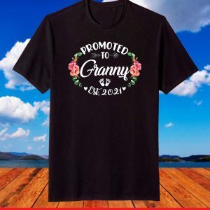 Christmas Mother's Day Gifts Promoted To Granny Est 2021 T-Shirt
