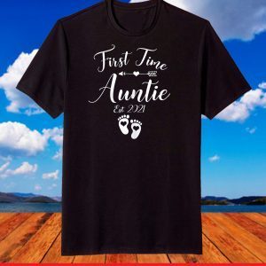 First Time Auntie Est 2021 Matching Family Mother's Day T-Shirt