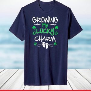 Growing Lucky Charm Tee St Patricks Pregnancy T-Shirt