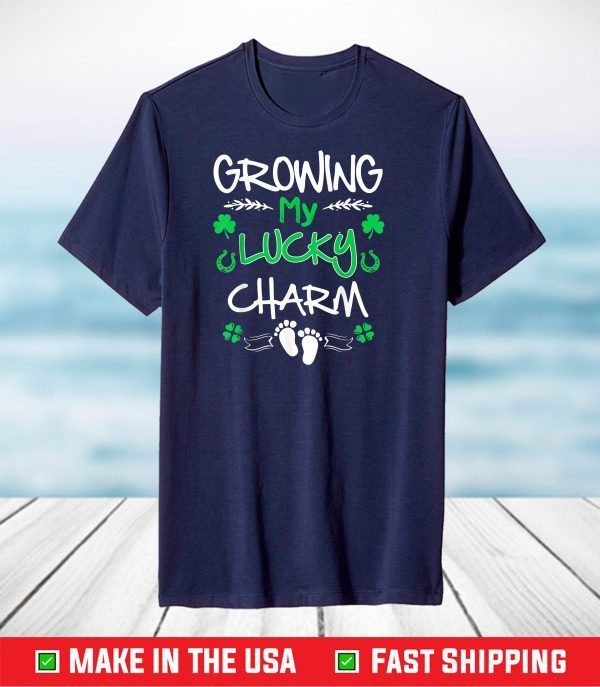 Growing Lucky Charm Tee St Patricks Pregnancy T-Shirt